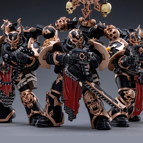 Warhammer 40K Black Legion Chaos Space Marines 1/18 Scale Figure Set
